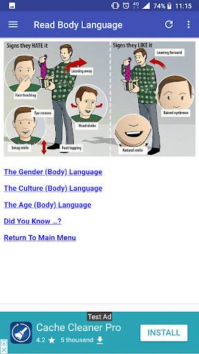 Read Body Language Easy 5 تصوير الشاشة