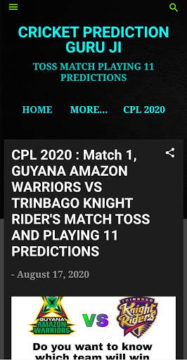 CRICKET PREDICTION GURU screenshot 3