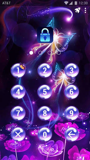 Neon Butterfly - App Lock Master Theme screenshot 2