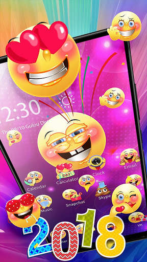 3D emoji launcher theme screenshot 2