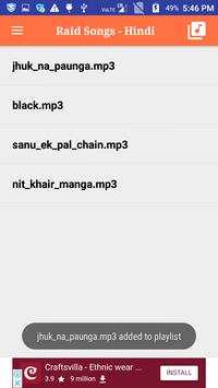 Raid Movie Songs - Hindi screenshot 2