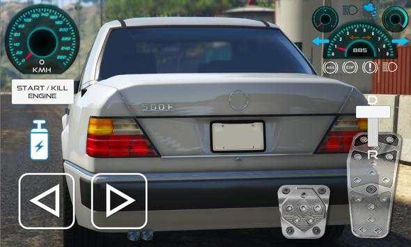 E200 W124 Classic Car Driving screenshot 4