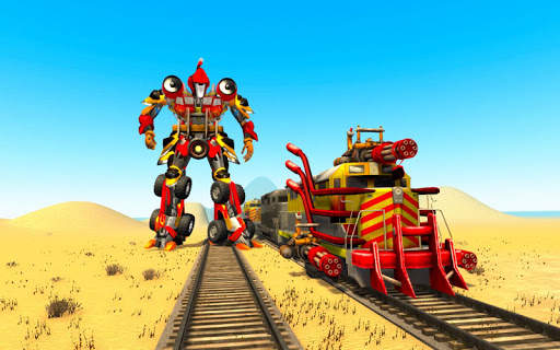 US Army Train Robot Transform Shooting Game screenshot 3