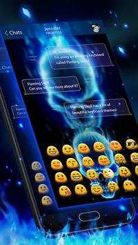 3D Blue Flaming Skull Keyboard screenshot 4