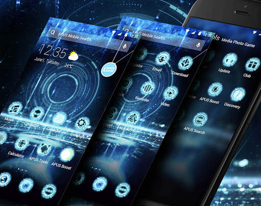 Blue Neon Future Tech -- APUS  screenshot 7