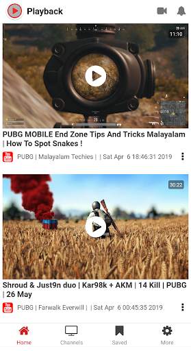Playback Games - Pubg Videos, Gameplay & More screenshot 1