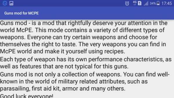 Guns mod for MCPE screenshot 2