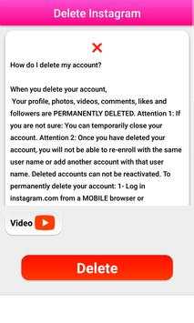 Delete Guide for instagram - Deactivate Account screenshot 3