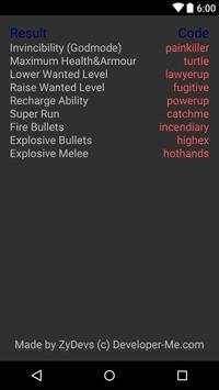 Tool for GTA 5 Cheat Codes screenshot 1
