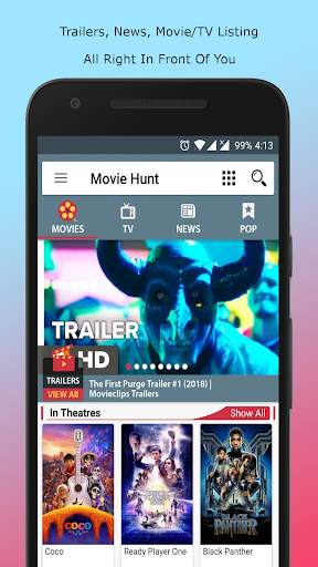 Movie Hunt : Movies & TV Info. Trailers. News. screenshot 1