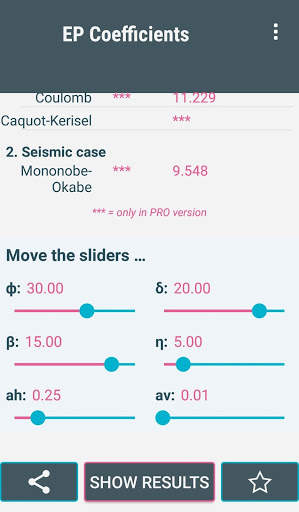 Retaining Wall Design- Soil Coefficient CALCULATOR screenshot 3