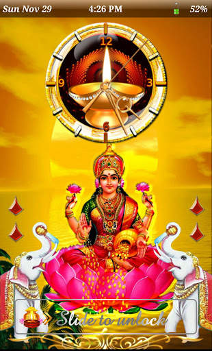 Mata Lakshmi Clock Lockscreen - Live Wallpaper screenshot 23