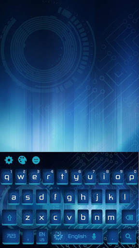 Blue Technology Keyboard Theme screenshot 4