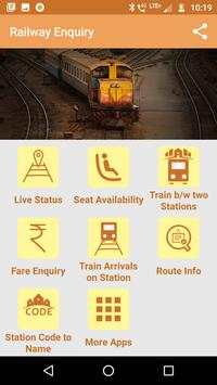 LIVE Railway Train Enquiry 1 تصوير الشاشة
