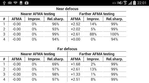 DSLR Controller AFMA 2 تصوير الشاشة