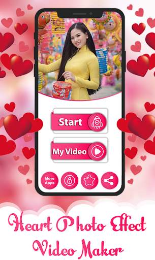 Heart Photo Effect Video Maker : Love Video Maker скриншот 1
