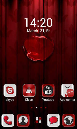 Red apple GO Launcher Theme screenshot 2