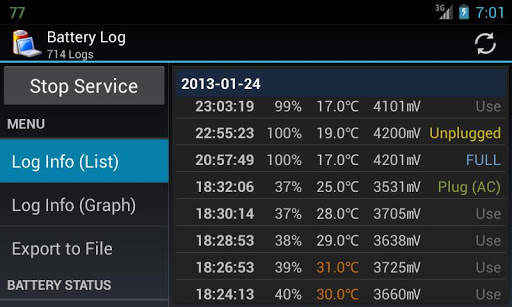 Battery Log screenshot 7