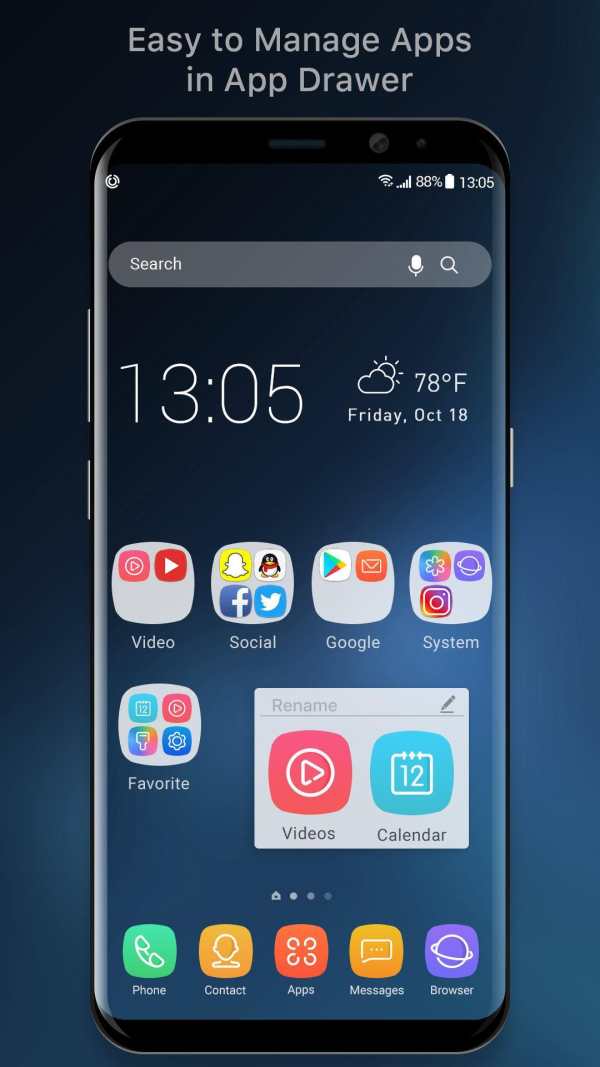 S9 Galaxy Launcher for Samsung screenshot 3