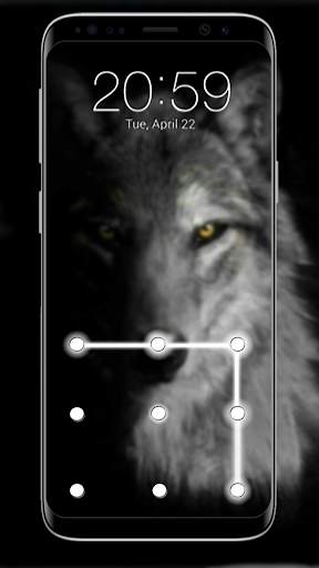 Wolf Pattern Lock Screen screenshot 2