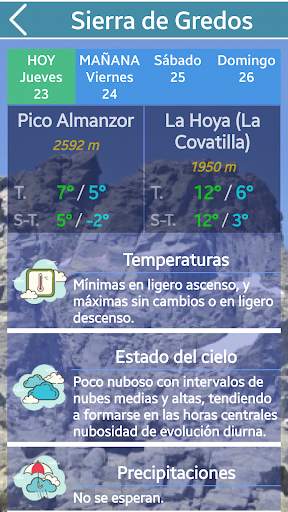 El Tiempo en la Montaña screenshot 5