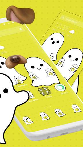 Anime Elfin Snap Cute Yellow Cartoon LauncherTheme screenshot 1