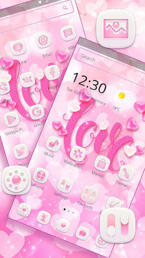 Pink Cute Love Theme screenshot 3