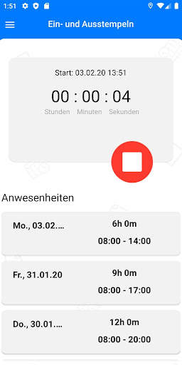 TimeTrack Arbeitszeiterfassung screenshot 7