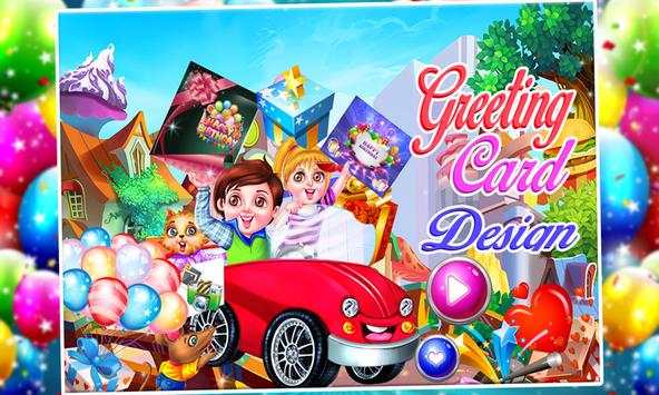 Greeting Card Design: Drawing Birthday Cards Game screenshot 4