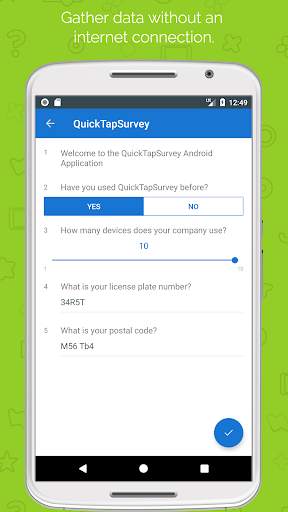 QuickTapSurvey Offline Survey screenshot 1