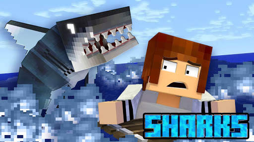Shark Attack for Minecraft PE (Shark Mod) स्क्रीनशॉट 1