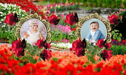 Awesome Double Photo Frame Garden Wale Application screenshot 18