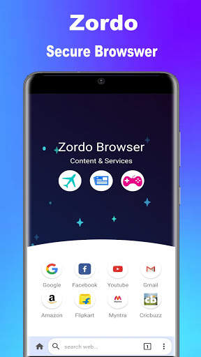 Zordo Browser - Fast, Lightweight and Secure screenshot 1