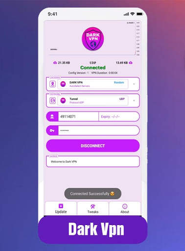 Dark Vpn Free Unlimited  internet screenshot 1
