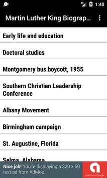 Martin Luther King Biography screenshot 1
