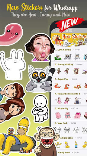 New Stickers - WAStickerApps for Whatsapp screenshot 1
