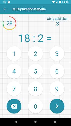 Multiplikationstabelle screenshot 2