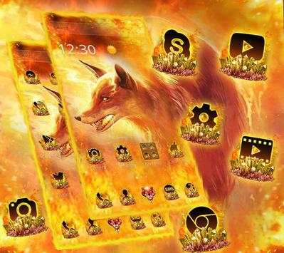Fire Ice Wolf 3D Theme screenshot 5