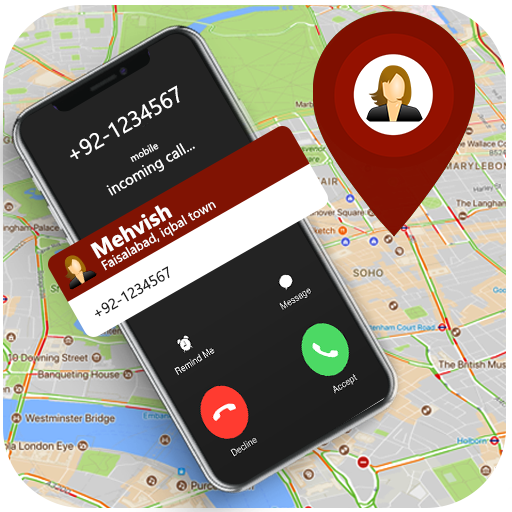 Mobile number locator: GPS route &amp; Address Finder icon