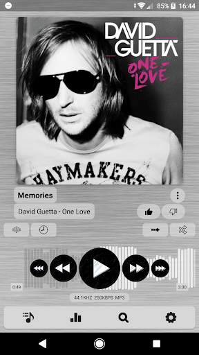 Poweramp v3 skin simple light screenshot 1