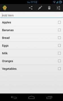 Simple Holo Shopping List screenshot 1