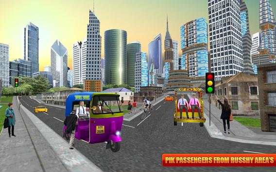 City Tuk Tuk Auto Rickshaw Taxi Driver 3D screenshot 5