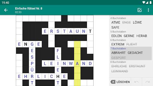 Kreuzgitter Wort Rätsel screenshot 7