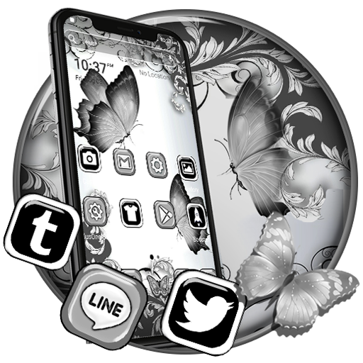 White Butterfly Launcher icon