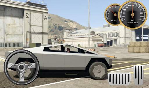 City Driving Tesla Cybertruck Eco SUV screenshot 2