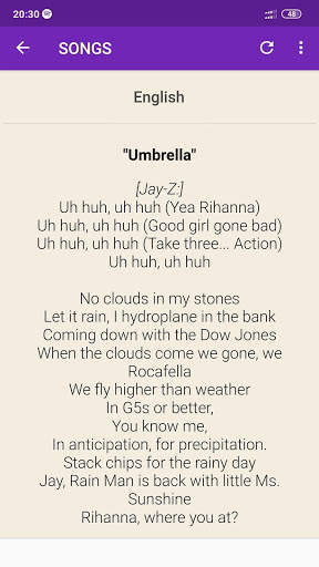 Rihanna Lyrics screenshot 4