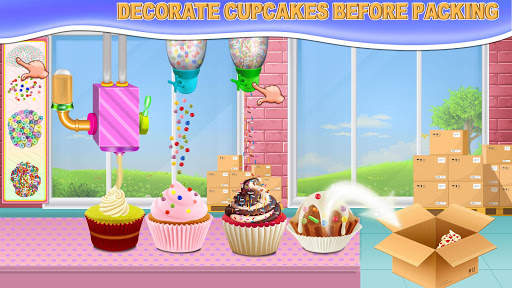 Pabrik cupcake pelangi: toko pembuat makanan roti screenshot 1