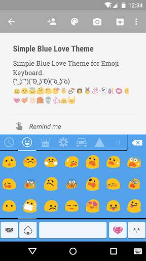 Simple Blue Love Keyboard Skin screenshot 2