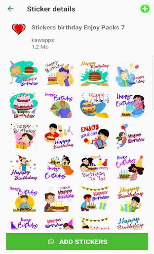 Stickers Happy Birthday For WhatsApp screenshot 2
