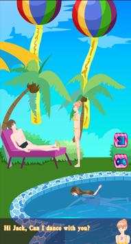Pool Party love stroy games - Couple Kissing screenshot 4